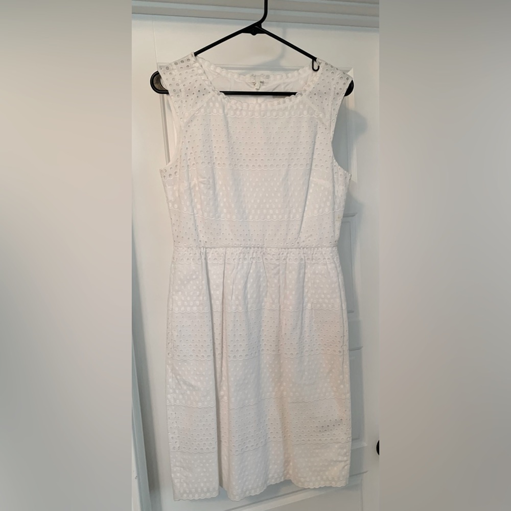 J. Crew White Eyelet Dress